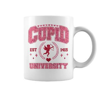 Cupid University Valentine's Day Pink Sweetheart Gf Bf Women Coffee Mug - Monsterry DE