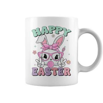Cute Bunny Face Bublegum Happy Easter For Girls Coffee Mug - Monsterry