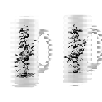 Cute Cat With Cowboy Hat & Boots Cowgirl Western Country Coffee Mug - Seseable