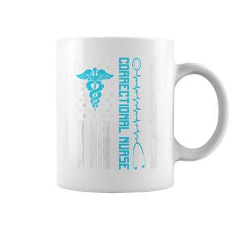 Cute Correctional Nurse Us Flag Nursing Healthcare Nurses Coffee Mug - Monsterry CA