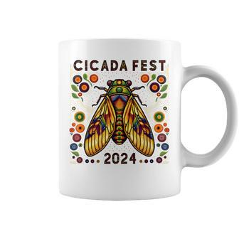 Cute Entomology Cicada Fest 2024 Broods Xix & Xiii Lover Gif Coffee Mug - Monsterry DE