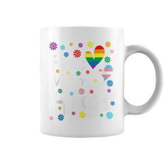 Cute Free Mom Hugs Gay Pride Transgender Rainbow Flag Coffee Mug - Thegiftio UK