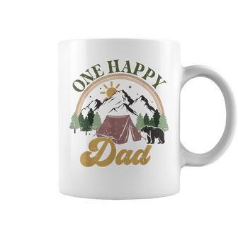 Cute One Happy Camper Birthday Decorations One Happy Dad Coffee Mug - Monsterry DE