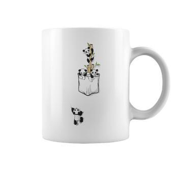 Cute Playful Panda Playing In Pocket Coffee Mug - Monsterry