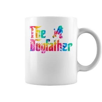 Cute Poodle Dogfather Tie Dye Father's Day Women Coffee Mug - Monsterry DE