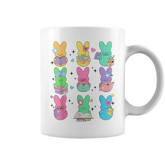 Cute Teacher Bunny Rabbit Reading Easter Bunnies Book Lovers Coffee Mug - Seseable