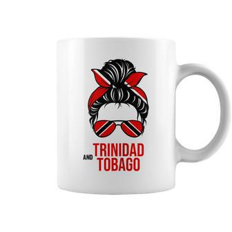 Cute Trinidad And Tobago Messy Bun Trinidadian Wife Mom Girl Coffee Mug - Monsterry