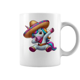 Dabbing Unicorn Guitar Cinco De Mayo Maracas Music Mexican Coffee Mug - Monsterry