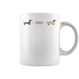 Dachshund Hot Dog Buns Minimalist Pun Joke Dachshund Owner Coffee Mug - Monsterry