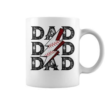 Dad Baseball Ball Vinatge Fathers Day Husband From Wife Son Coffee Mug - Thegiftio UK