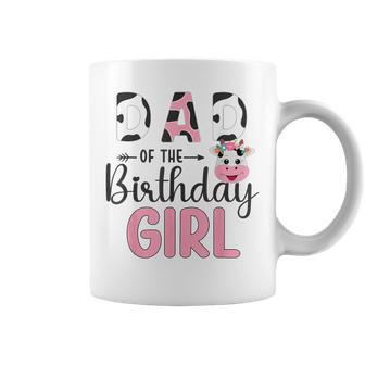Dad Of The Birthday Girl Farm Cow 1 St Birthday Girl Coffee Mug - Thegiftio UK