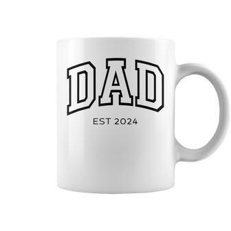 Dad Est 2024 Daddy Expect Baby Anniversary New Fathers Day Coffee Mug - Thegiftio UK