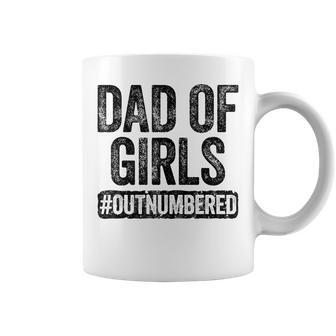 Dad Of Girls Outnumbered Father's Day Coffee Mug - Monsterry DE