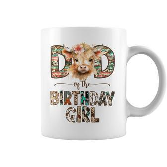Dad And Mom Birthday Girl Cow Family Party Decorations Coffee Mug - Seseable