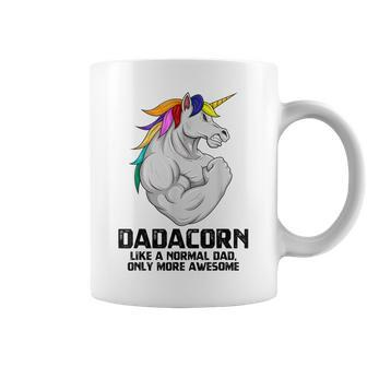 Dadacorn Muscle Dad Unicorn Fathers Day Coffee Mug - Monsterry AU