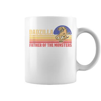 Dadzilla Father Of The Monsters Father's Day Retro Sunset Coffee Mug - Seseable