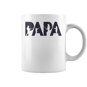 Damen Fisherman Papa Fisher Dad Angelnater Geschenk Mit-Ausschnitt Tassen - Geschenkecke