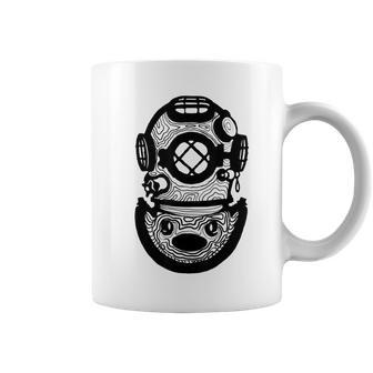 Deep Sea Diver Navy Commercial Scuba Diver Dive Helmet Mk5 Coffee Mug - Monsterry CA