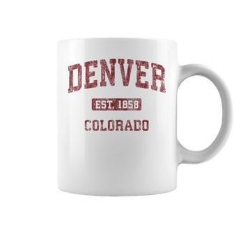 Denver Colorado Co Vintage Athletic Sports Coffee Mug - Monsterry AU