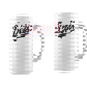 Detroit City Baseball Vintage Varsity Arched Text Detroit Coffee Mug | Mazezy