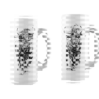 Dibujo Toro Agricultor Toro Dibujado A Mano Taza de café - Regaloses