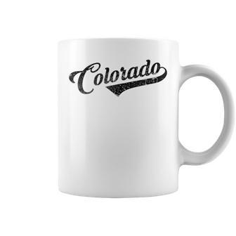 Distressed Baseball Colorado Fan Coffee Mug - Seseable