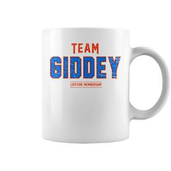 Distressed Team Giddey Proud Family Surname Last Name Coffee Mug - Seseable