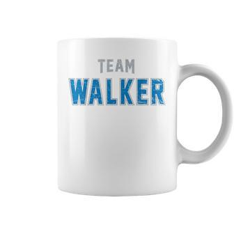 Distressed Team Walker Surname Proud Family Last Name Coffee Mug - Seseable