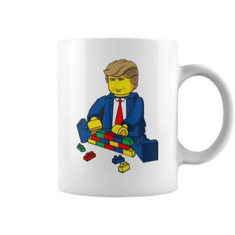 Donald Trump Presidential Building Brick Wall Coffee Mug - Monsterry