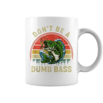 Don't Be A Dumb Bass Fish Dad Fishing Fathers Day Retro Coffee Mug - Thegiftio UK