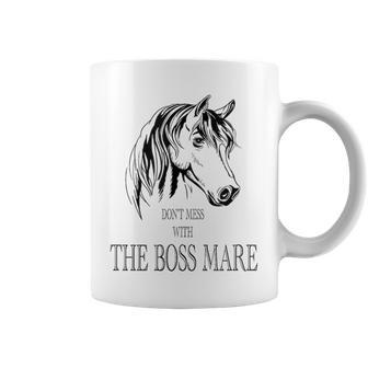 Don't Mess With The Boss Mare Horseback Riding Baseball Coffee Mug - Monsterry