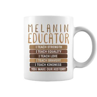 Dope Melanin Teacher Black Teacher Bhm Dope Black Educators Coffee Mug - Thegiftio UK