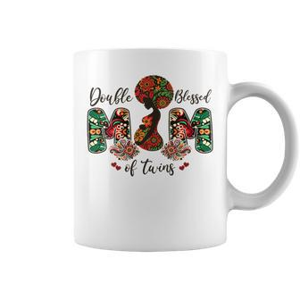 Double Blessed Mom Of Twins Woman Junenth Mother's Day Coffee Mug - Monsterry DE