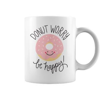 Doughnut Sorge Sei Glücklich Pink Smile Tassen - Geschenkecke