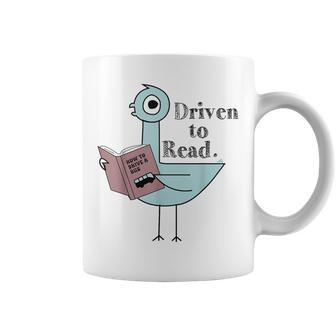Driven To Read Pigeon Library Reading Books Coffee Mug | Mazezy AU