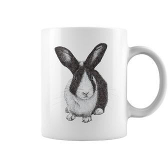 Dutch Rabbit Cute Bunny Sketch Coffee Mug - Monsterry CA