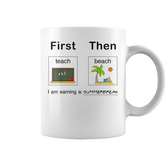 I Am Earning A Summerbreak Teach Then Beach Teacher Coffee Mug - Seseable