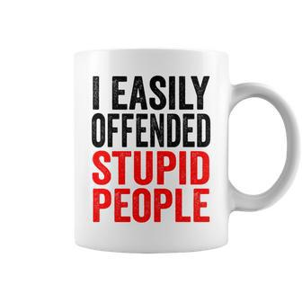 I Easily Offended Stupid People Vintage Coffee Mug - Monsterry UK