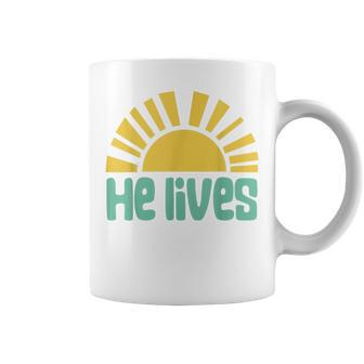 Easter He Lives Christian Family Matching Easter Toddler Coffee Mug | Mazezy CA