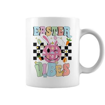Easter Vibes Smiles Happy Face Bunny Happy Easter Boys Girls Coffee Mug - Seseable