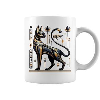Egyptian Cat Eye Of Ra Vintage Symbol Ancient Egypt Coffee Mug - Monsterry