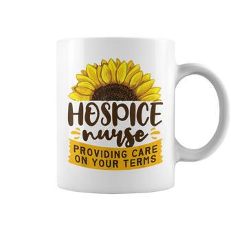 End Of Life Care On Your Terms Hospice Nurse Coffee Mug - Monsterry CA