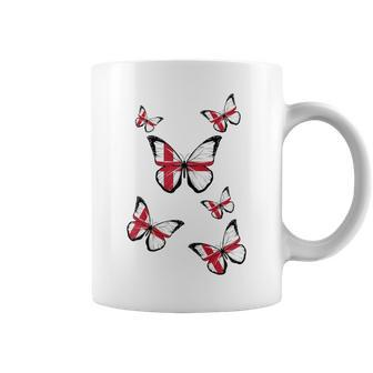 England Flag Butterfly British Isles English Flag Uk Coffee Mug - Thegiftio UK