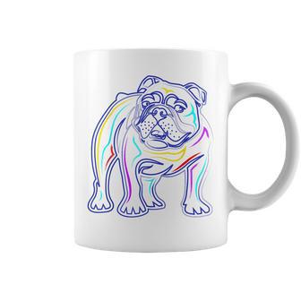 English Bulldog Lovers Line Drawing Artsy Bulldog Coffee Mug - Monsterry DE