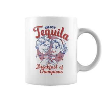 Enjoys Tequila The Breakfasts Of Championss Vintage Coffee Mug - Monsterry