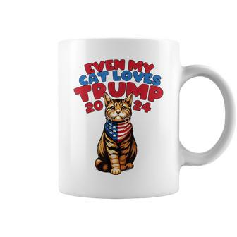 Even My Cat Loves Trump 2024 Coffee Mug - Monsterry