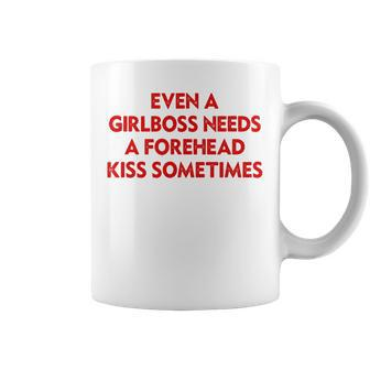 Even A Girlboss Needs A Forehead Kiss Sometimes Coffee Mug - Thegiftio UK