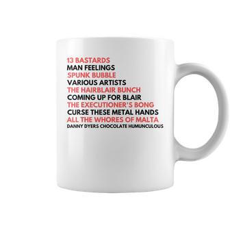 Every Band Name Jez & Super Hans Peep Show Coffee Mug - Seseable