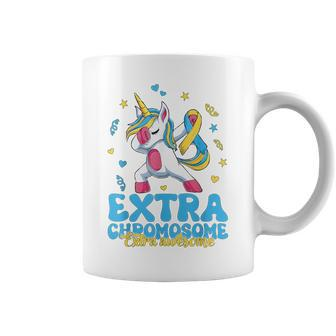 Extra Chromosome T21 Down Syndrome Day Awareness Unicorn Coffee Mug - Seseable