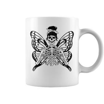 Fairy Grunge Aesthetic Woman Skeleton Vintage Graphic Coffee Mug - Monsterry UK